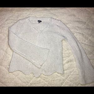 Aerie white crop sweater